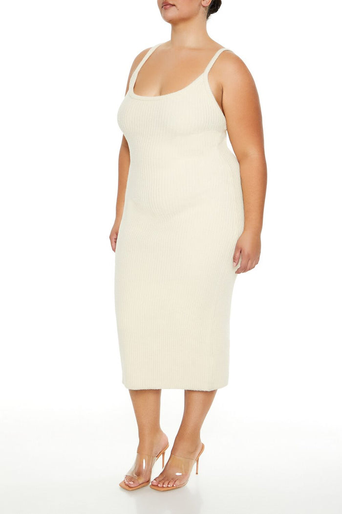 Plus Size Sweater-Knit Midi Dress
