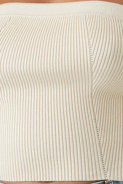 Plus Size Sweater-Knit Tube Top