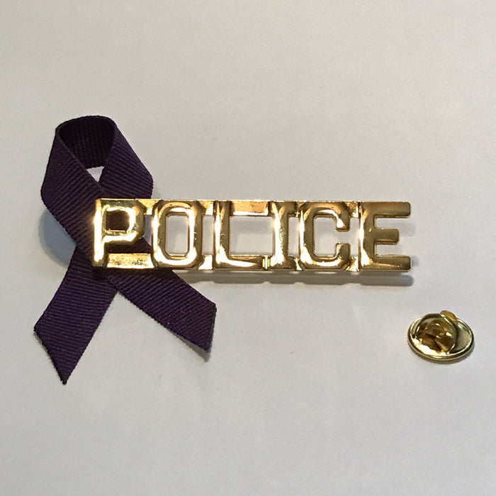 POLICE PTSD/Suicide Awareness Pin & Ribbon Set
