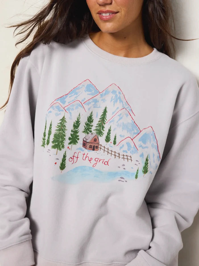 Printed Embroidered Sweatshirt - Off The Grid-view 2