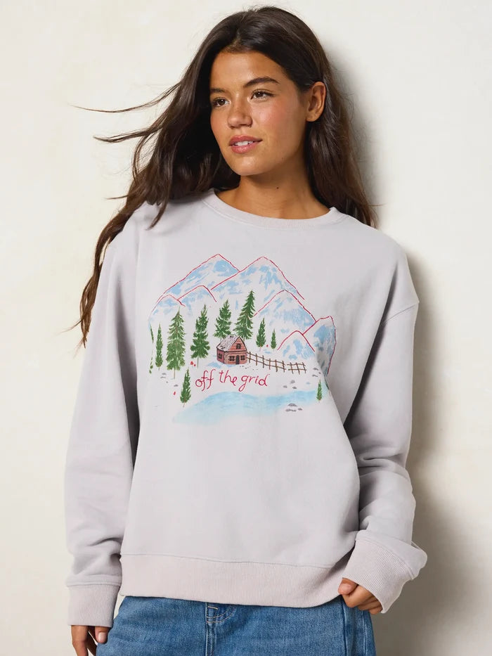 Printed Embroidered Sweatshirt - Off The Grid-view 3