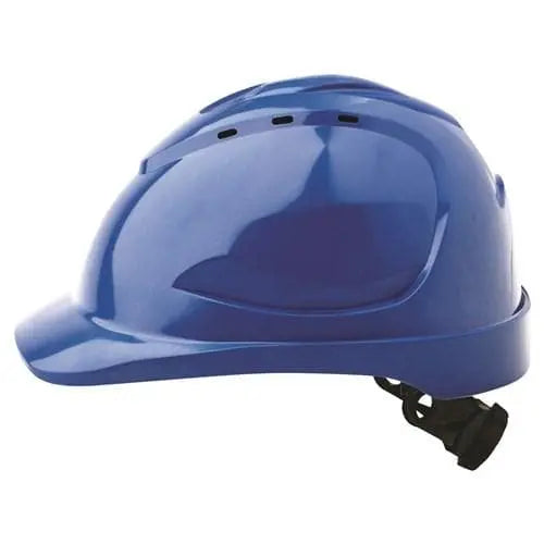 Pro Choice Hard Hat (V9) - Vented, 6 Point Ratchet Harness  - HHV9R PPE Pro Choice BLUE