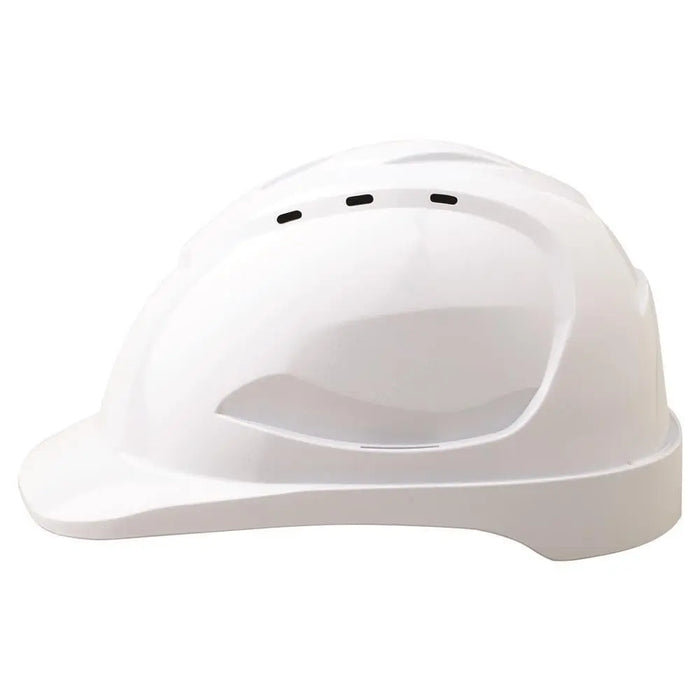 Pro Choice Hard Hat Vented 6 Point Push Lock Harness - HHV9 PPE Pro Choice WHITE