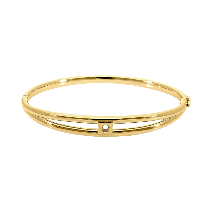 QUDO Basic Bangle Roma gold, QUDO gold bracelet, interchangeable bracelet QUDO, Neutral Collection jewelry, gold bangle bracelet, Roma bangle QUDO, interchangeable jewelry bracelet, customizable bracelet system, luxury interchangeable jewelry, gold stacking bracelet, modern gold bracelet, QUDO collector jewelry, everyday gold jewelry, polished gold bangle, Oh Meredith QUDO