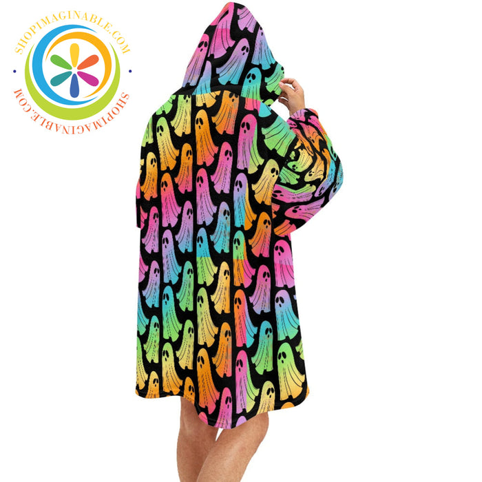 Rainbow Ghosts - Blanket Hoodie white / ONESIZE