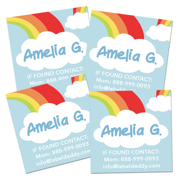 Rainbow Square Contact Labels