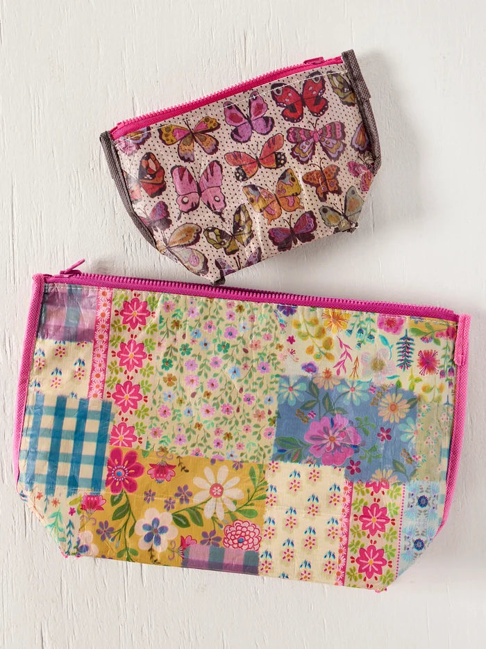 Recycled Reversible Zipper Pouches, Set of 2 - Pets-view 3