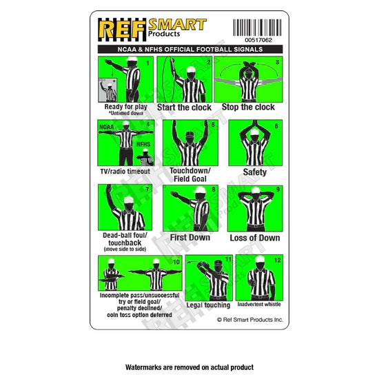 Ref Smart Color Plastic Football Signal Card