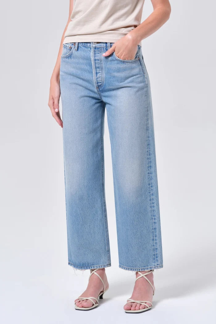 Ren Jean: High Rise Wide Leg Jeans AGOLDE