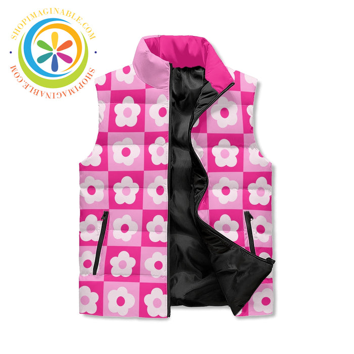 Retro 80S Daisy Puffer Vest