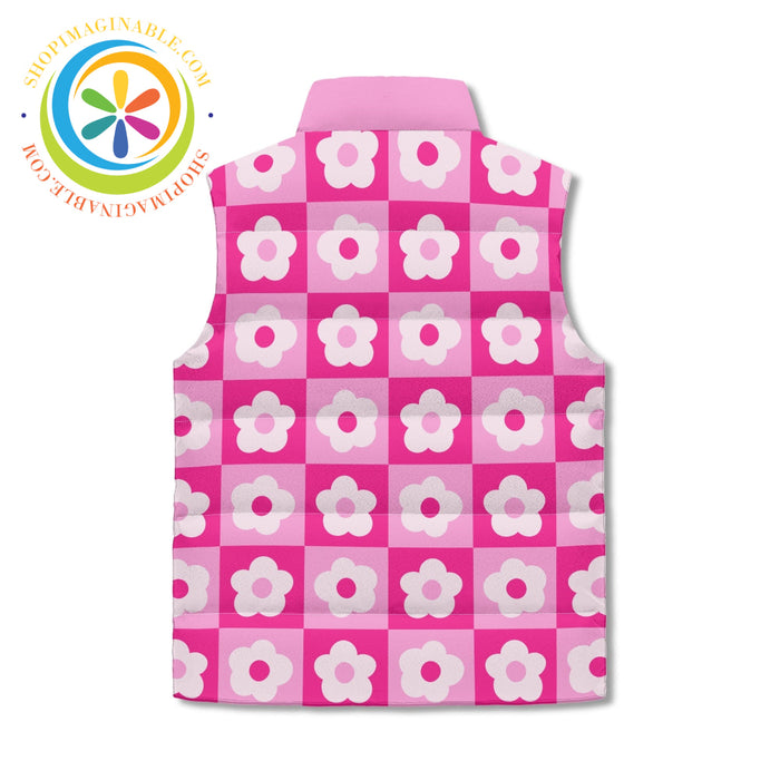 Retro 80S Daisy Puffer Vest