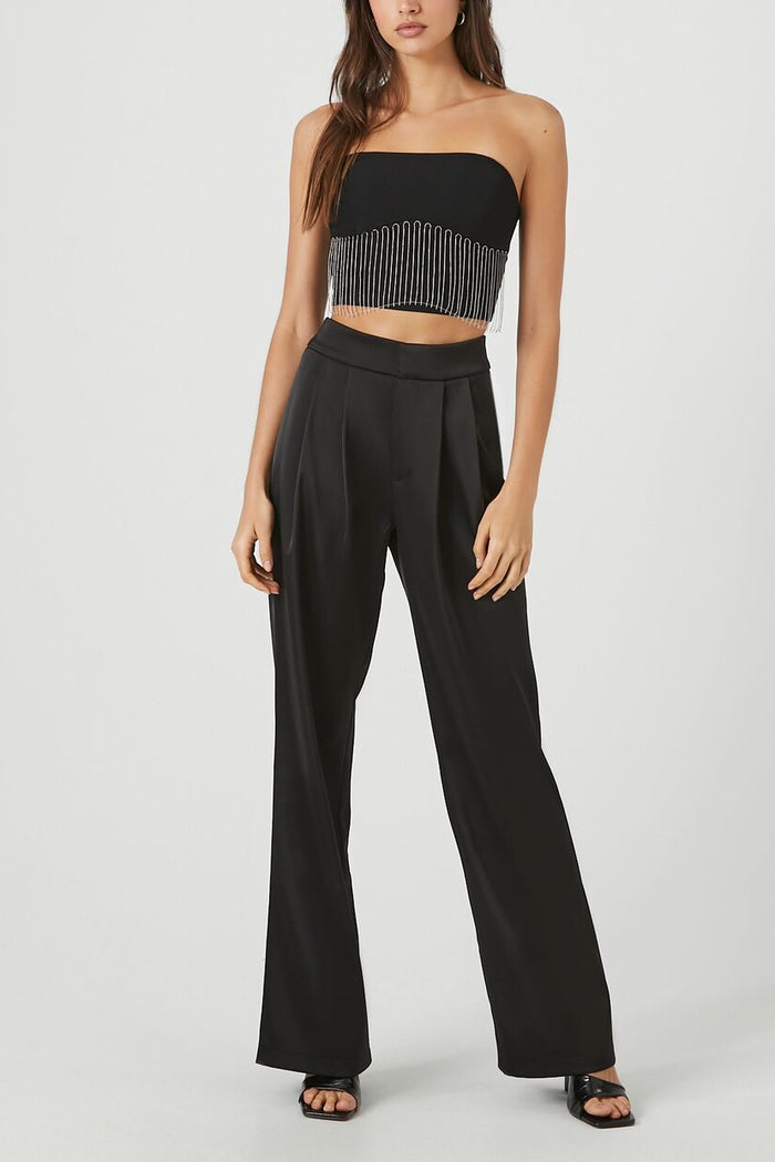Rhinestone Fringe Tube Top