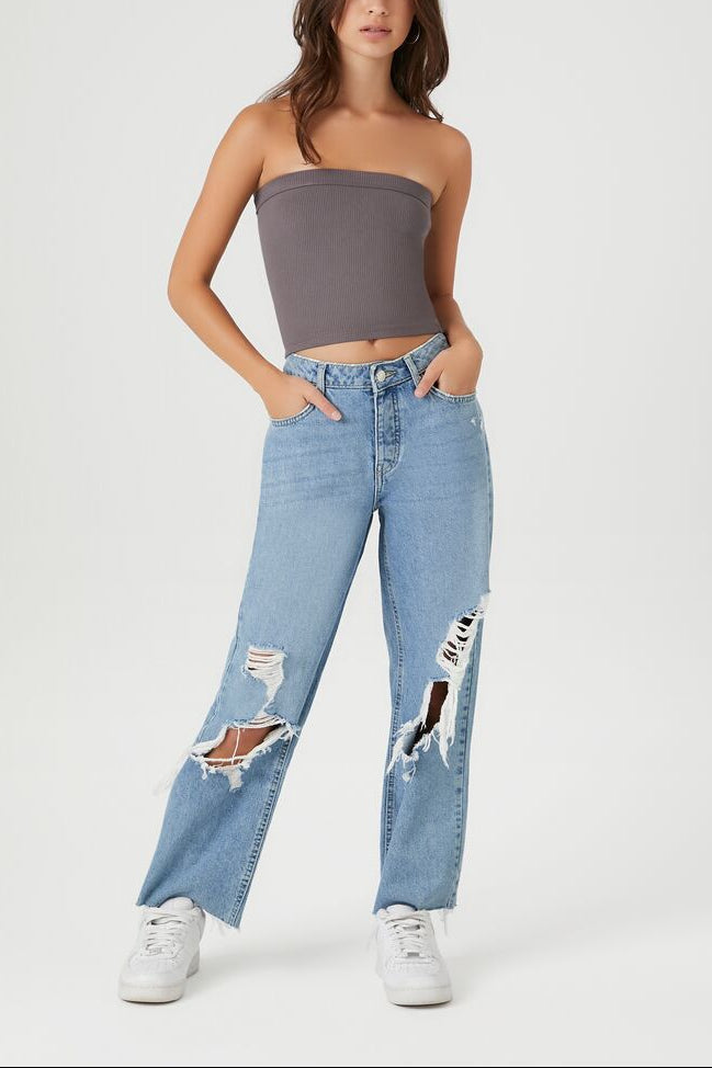 Ribbed Knit Tube Top