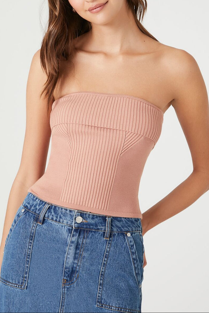 Ribbed Knit Tube Top