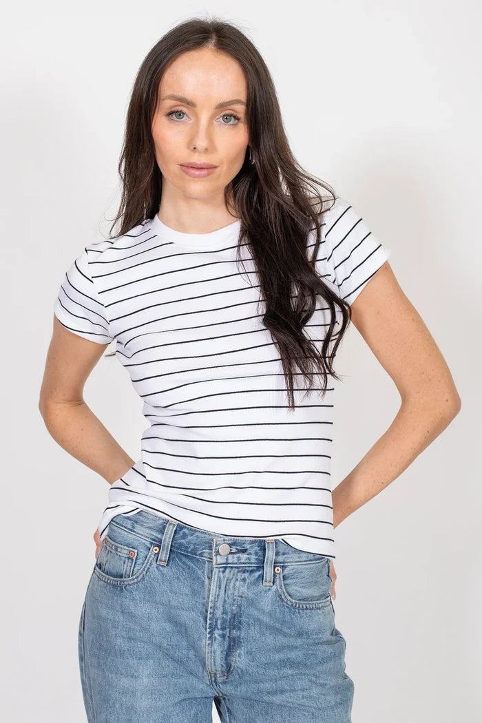 Ribbed Tee T-Shirts Brunette the Label