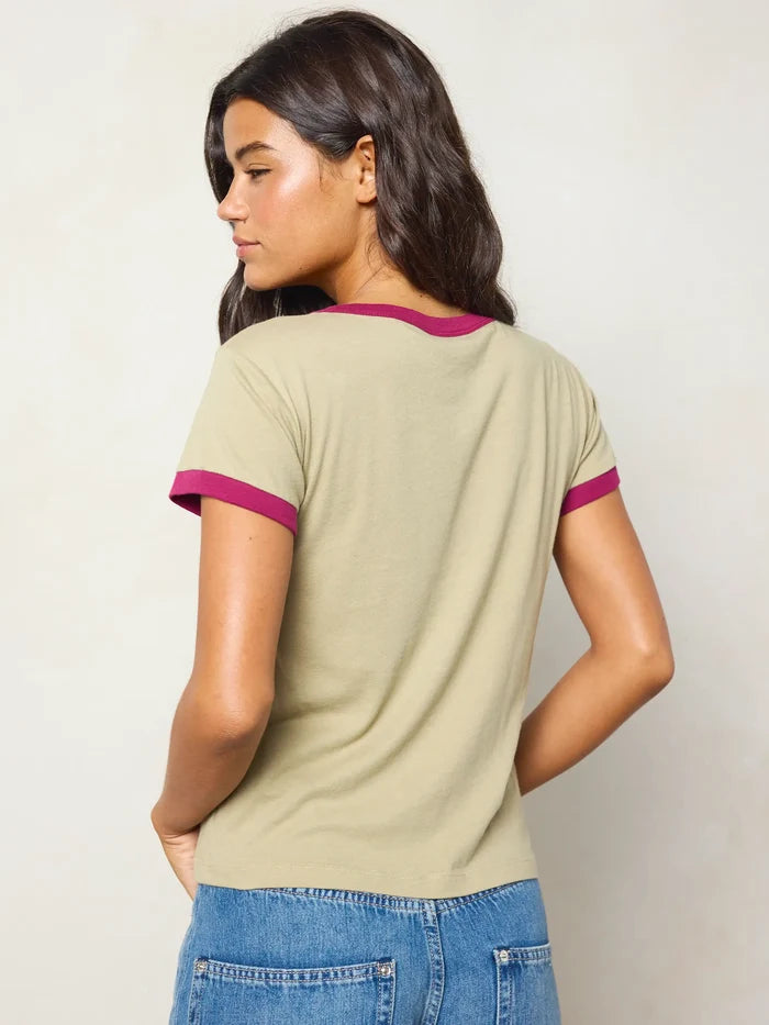 Ringer Cotton Baby Tee Shirt - Lucky-view 3
