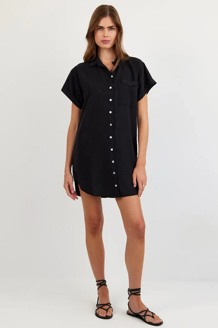 Roll Sleeve Pocket Shirt Dress Dresses Bella Dahl
