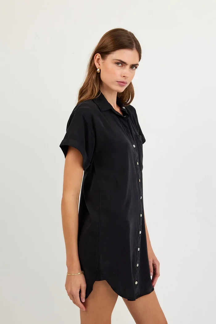 Roll Sleeve Pocket Shirt Dress Dresses Bella Dahl