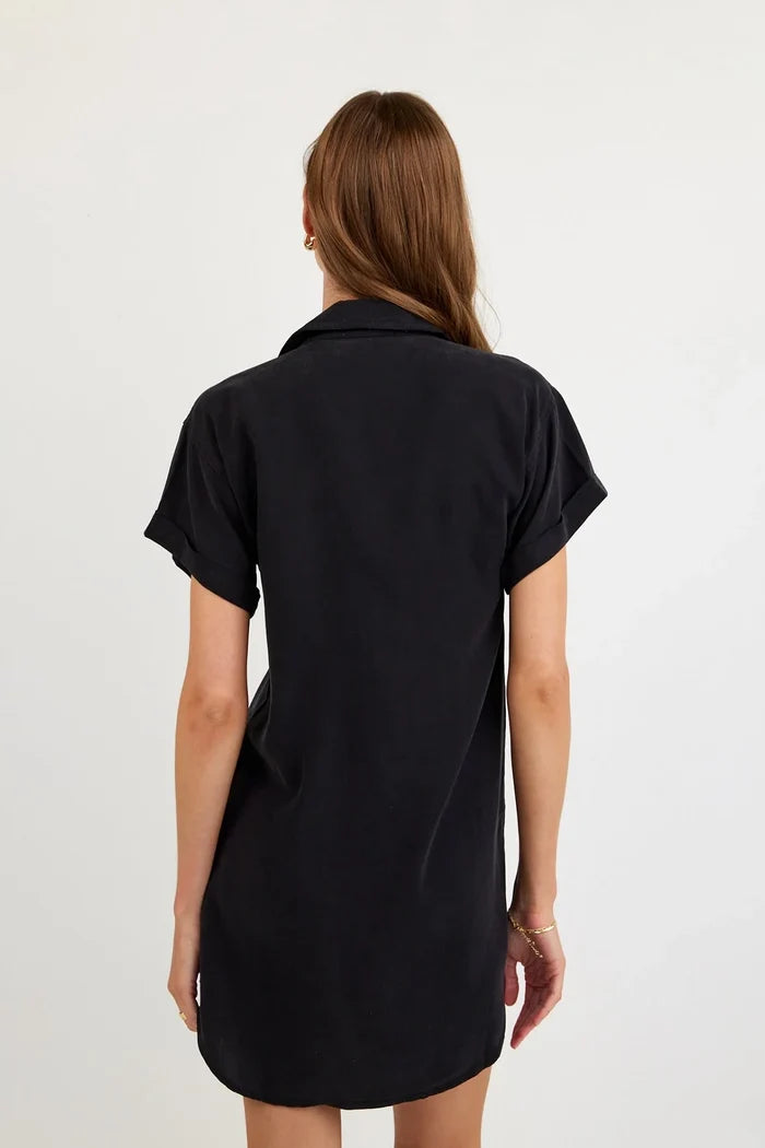 Roll Sleeve Pocket Shirt Dress Dresses Bella Dahl
