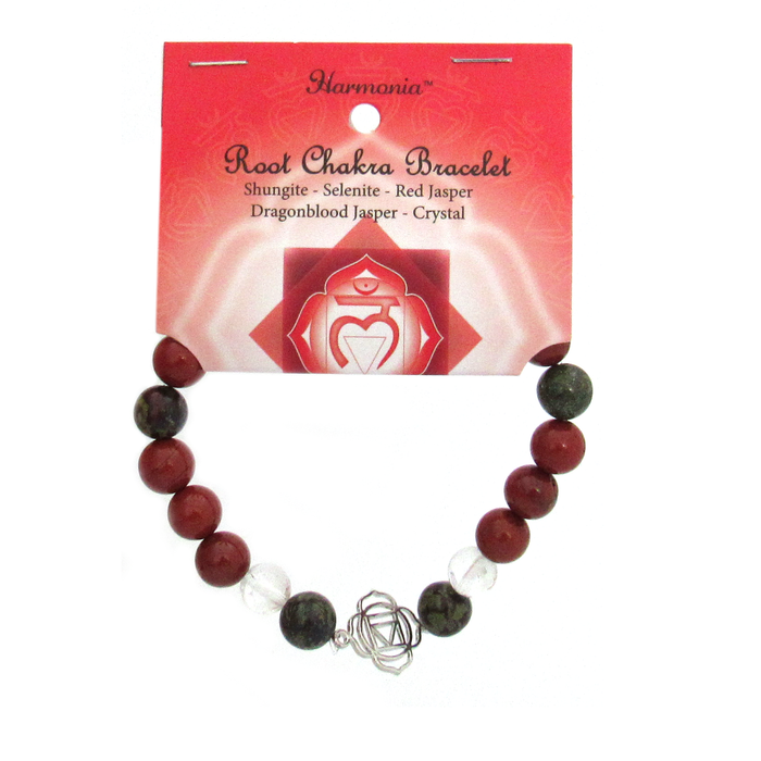 Wholesale Root Chakra Gemstone Bead Bracelet (8mm)