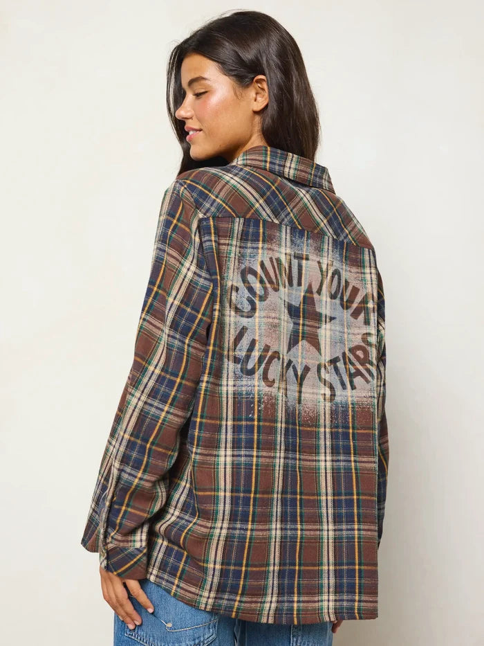 Telluride Patch Flannel Shirt - Count Your Lucky Stars-view 1