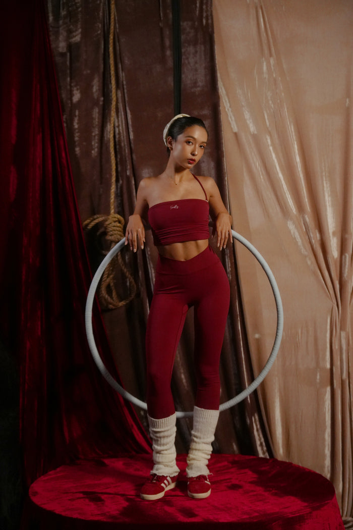 Ruched Bra | Burgundy