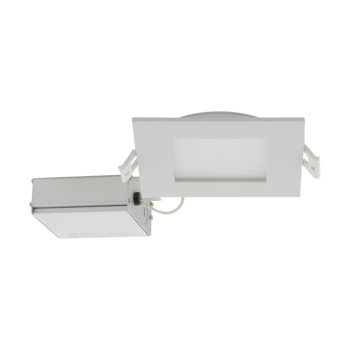 LED Recessed Downlight Satco S11829 10 Watt 4 Inch Square LED Direct Wire Downlight CCT Selectable Satco