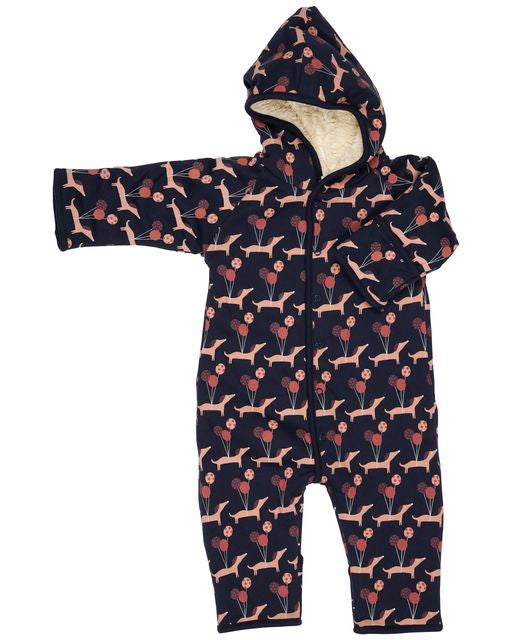 Sausage Dogs Snuggle Suit - Fleece-Lined Baby Snuggle Suit - Pigeon Organics