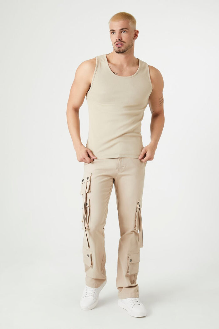 Scoop Neck Ribbed Tank Top