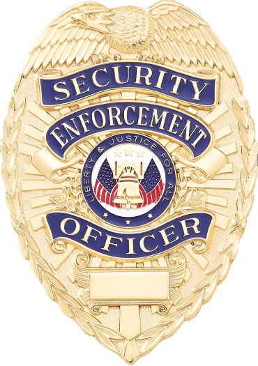 Security_Enforcement_Officer_badge_7_Point_Blackinton_A7072_sold_with_Mourning_Band