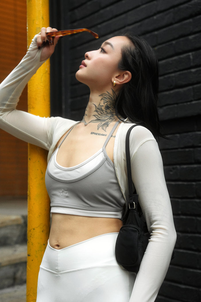 See-through Bolero | Beige