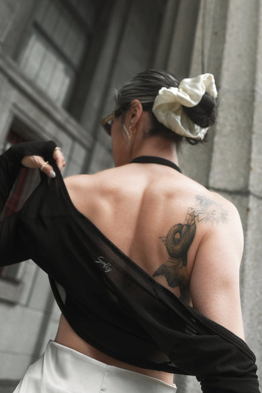 See-through Bolero | Obsidian Black