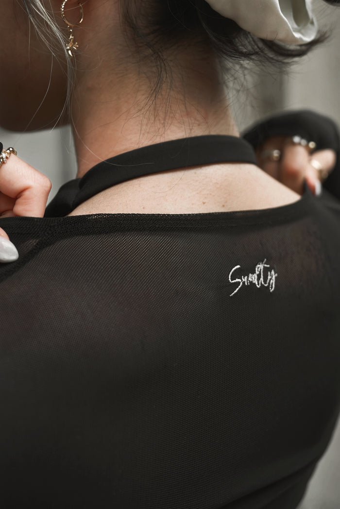 See-through Bolero | Obsidian Black