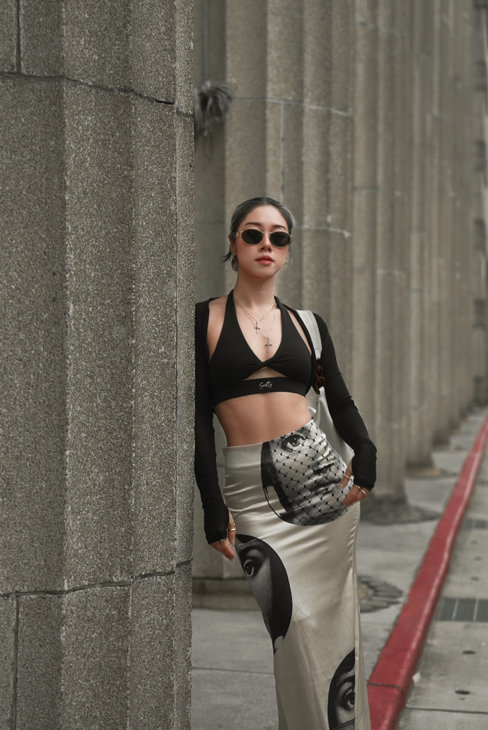 See-through Bolero | Obsidian Black
