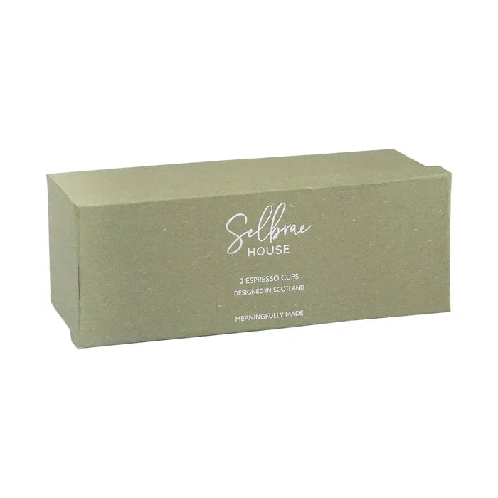 Selbrae Set/2 Ceramic Espresso Cups Mr. & Mrs. by Selbrae
