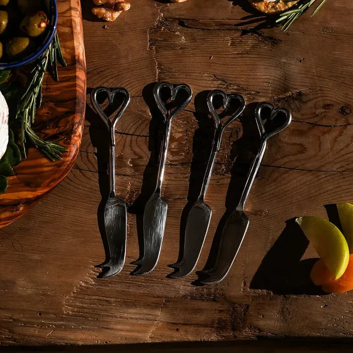 Selbrae Set/4 Cheese Knives Love Hear by Selbrae