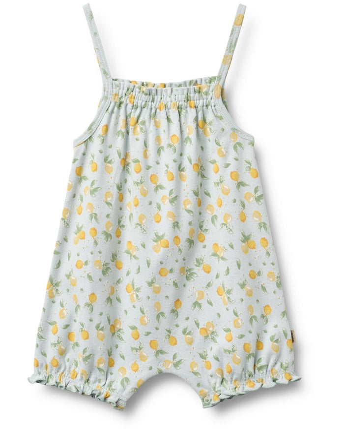 Senia Organic Cotton Playsuit - Sleeveless Baby Playsuit - Wheat