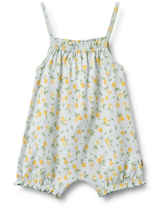 Senia Organic Cotton Playsuit - Sleeveless Baby Playsuit - Wheat