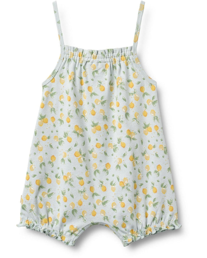 Senia Organic Cotton Playsuit - Sleeveless Baby Playsuit - Wheat