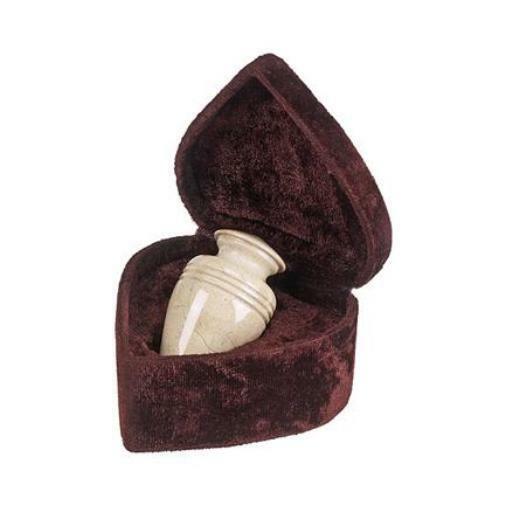 Set of Adult (205 cubic inch) & Keepsake (3 inch) Marble Funeral Cremation Urns