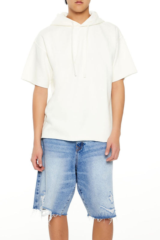 Short-Sleeve Drawstring Hoodie