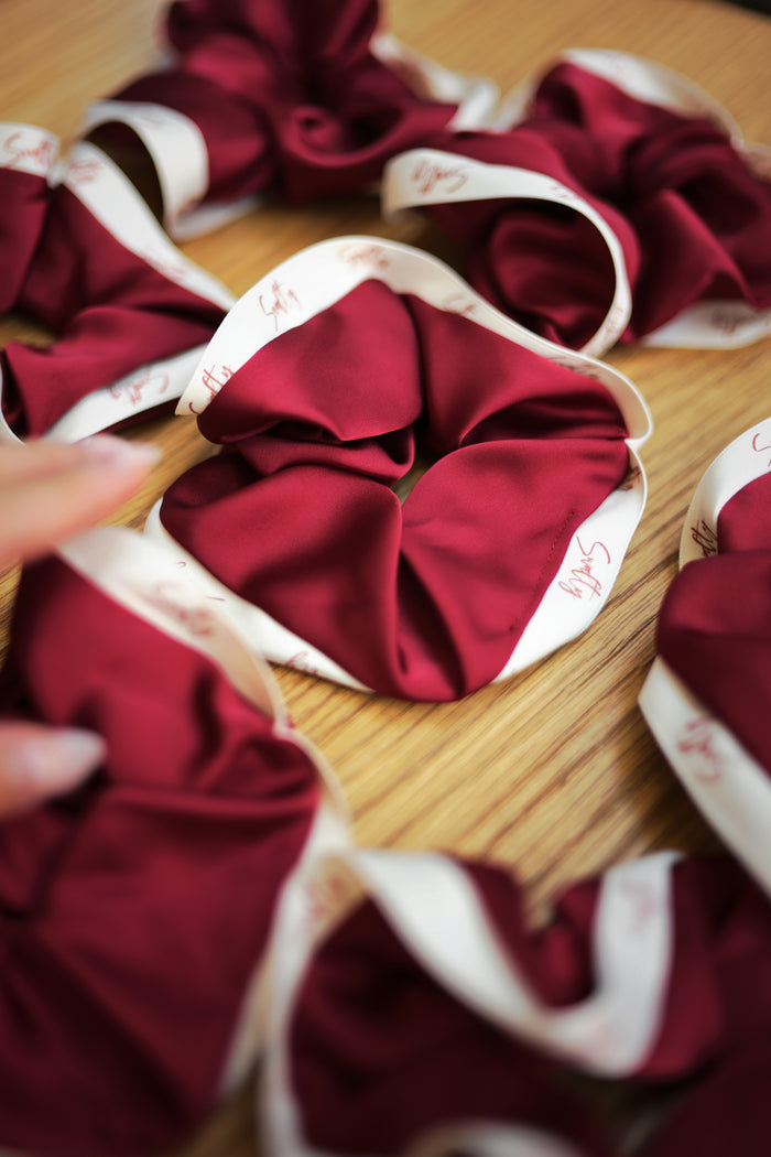 Signature Red Scrunchie | Burgundy