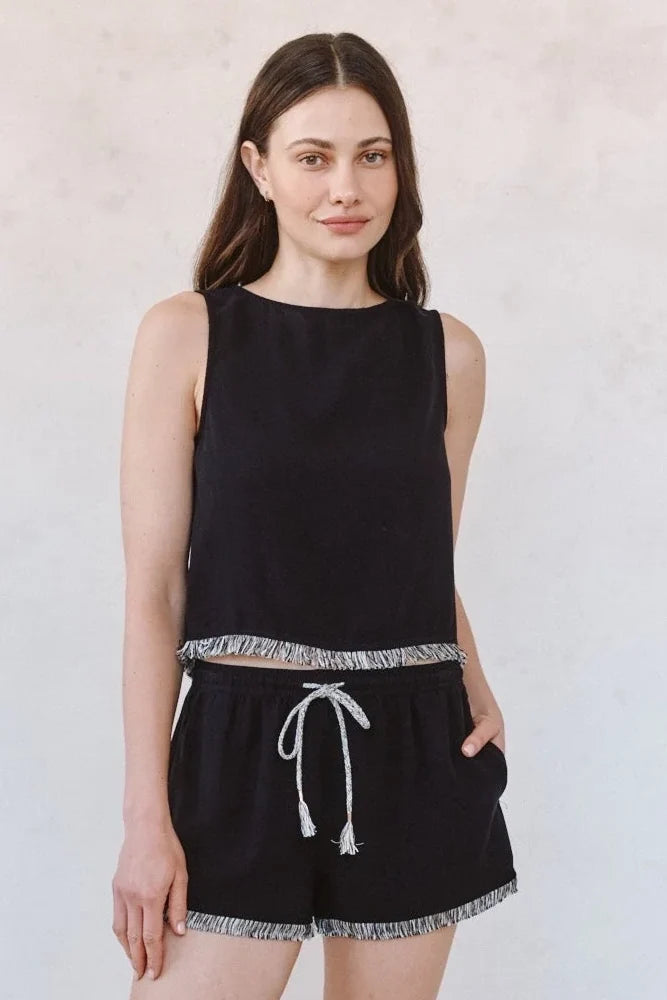 Sleeveless Fray Trim Tank T-Shirts & Tanks Bella Dahl