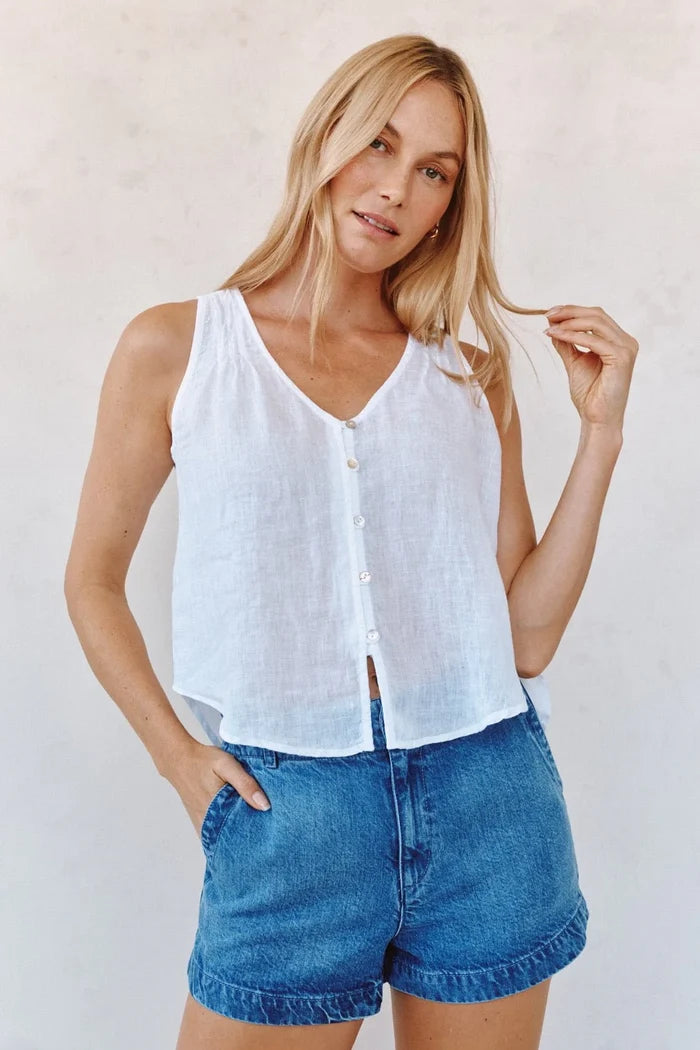 Sleeveless Pintuck V Neck Top Shirts & Tops Bella Dahl