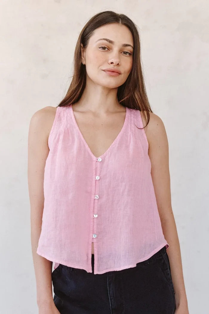 Sleeveless Pintuck V Neck Top Shirts & Tops Bella Dahl