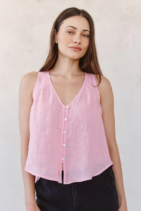 Sleeveless Pintuck V Neck Top Shirts & Tops Bella Dahl