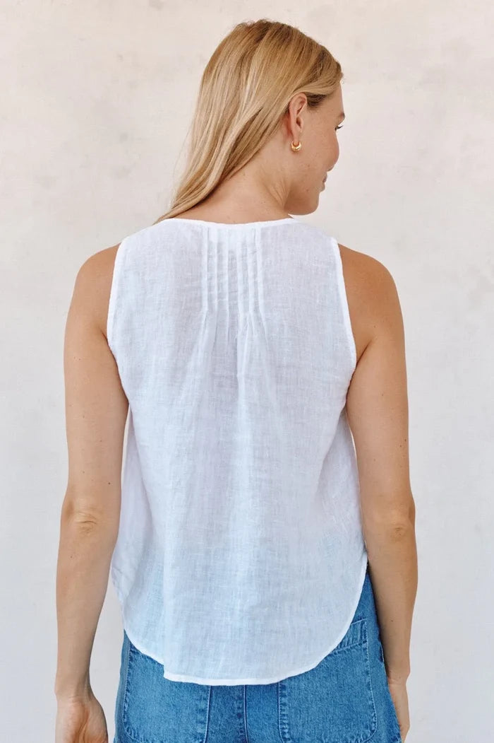 Sleeveless Pintuck V Neck Top Shirts & Tops Bella Dahl