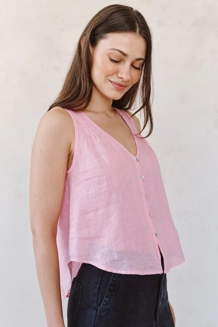 Sleeveless Pintuck V Neck Top Shirts & Tops Bella Dahl