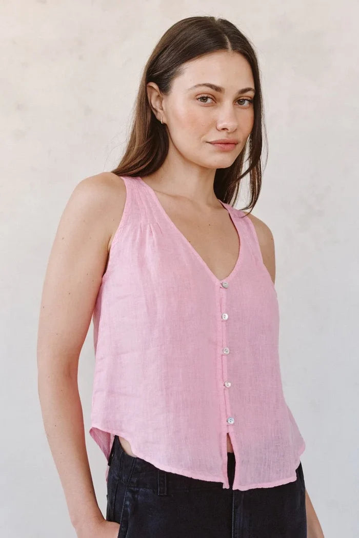 Sleeveless Pintuck V Neck Top Shirts & Tops Bella Dahl