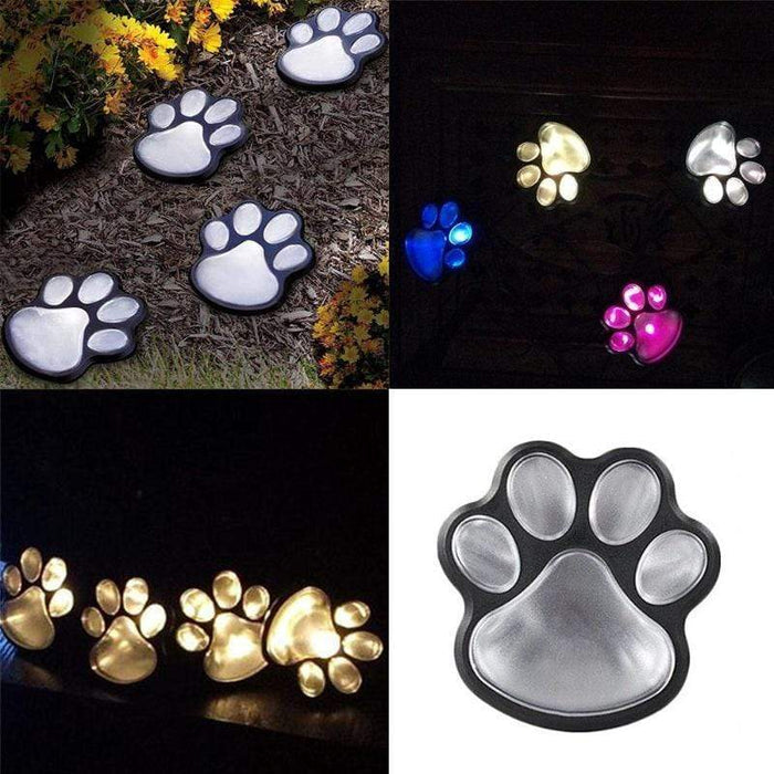 Gadget Gerbil LED Paw Print Solar Lights
